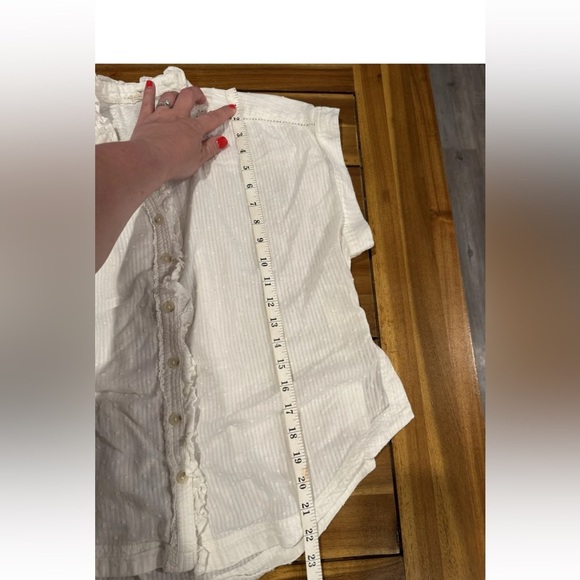 Anthropologie- Pilcro Oversized Ruffled Blouse XS Extra Small - Picture 10 of 11